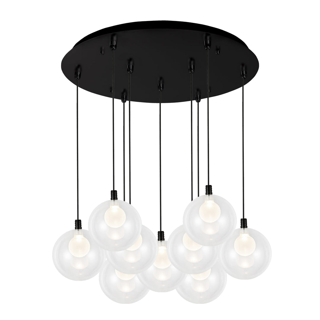 Bolla 20-in Black 9-Light Multi Pendant