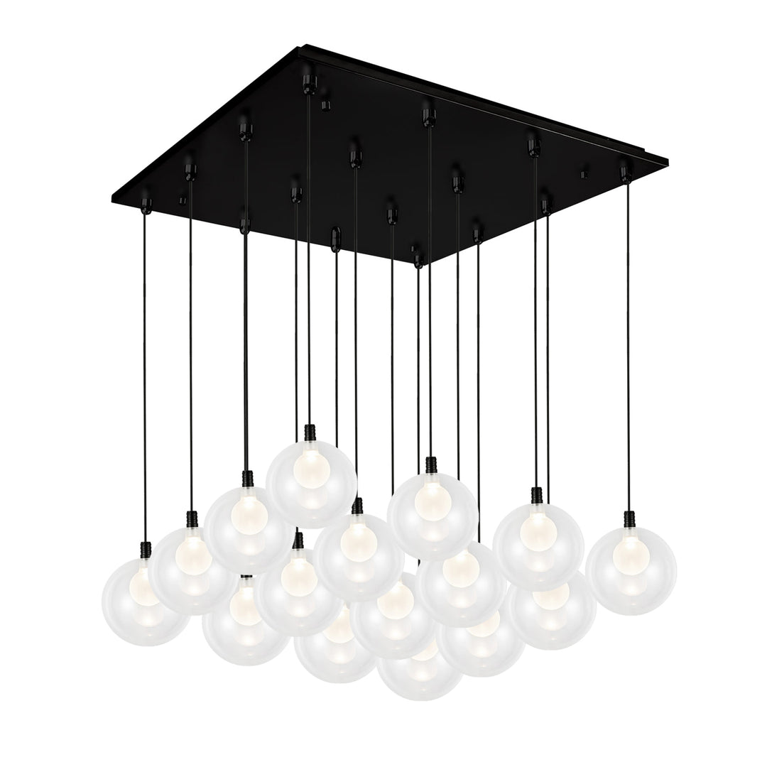 Bolla 21-in Black 16-Light Multi Pendant
