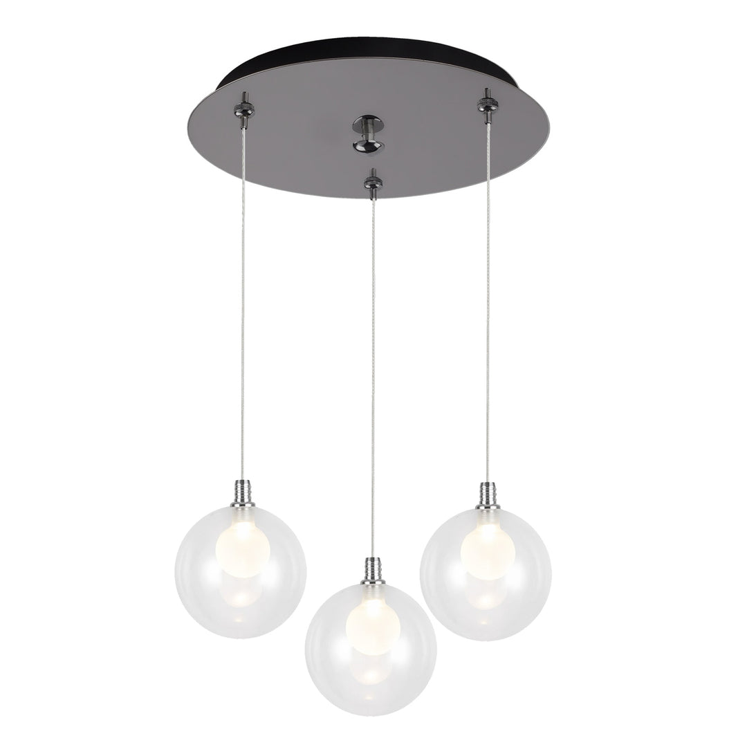 Bolla 12-in Chrome 3-Light Multi Pendant