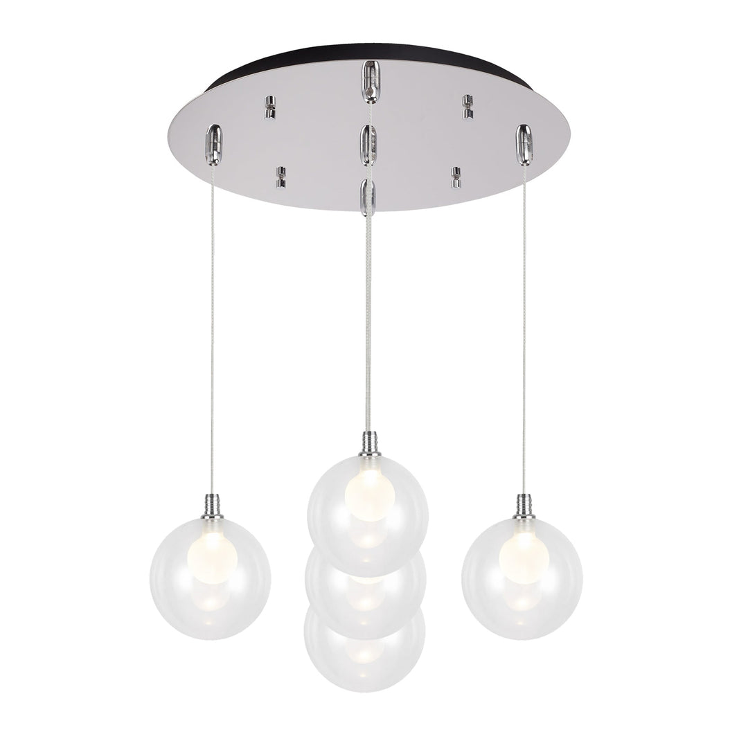 Bolla 16-in Chrome 5-Light Multi Pendant