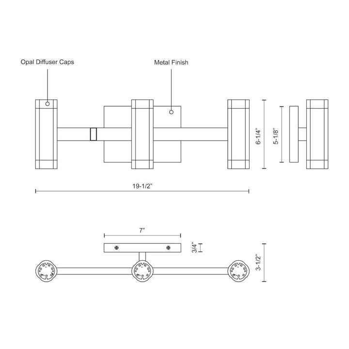 Brazen 20-in Black LED Vanity