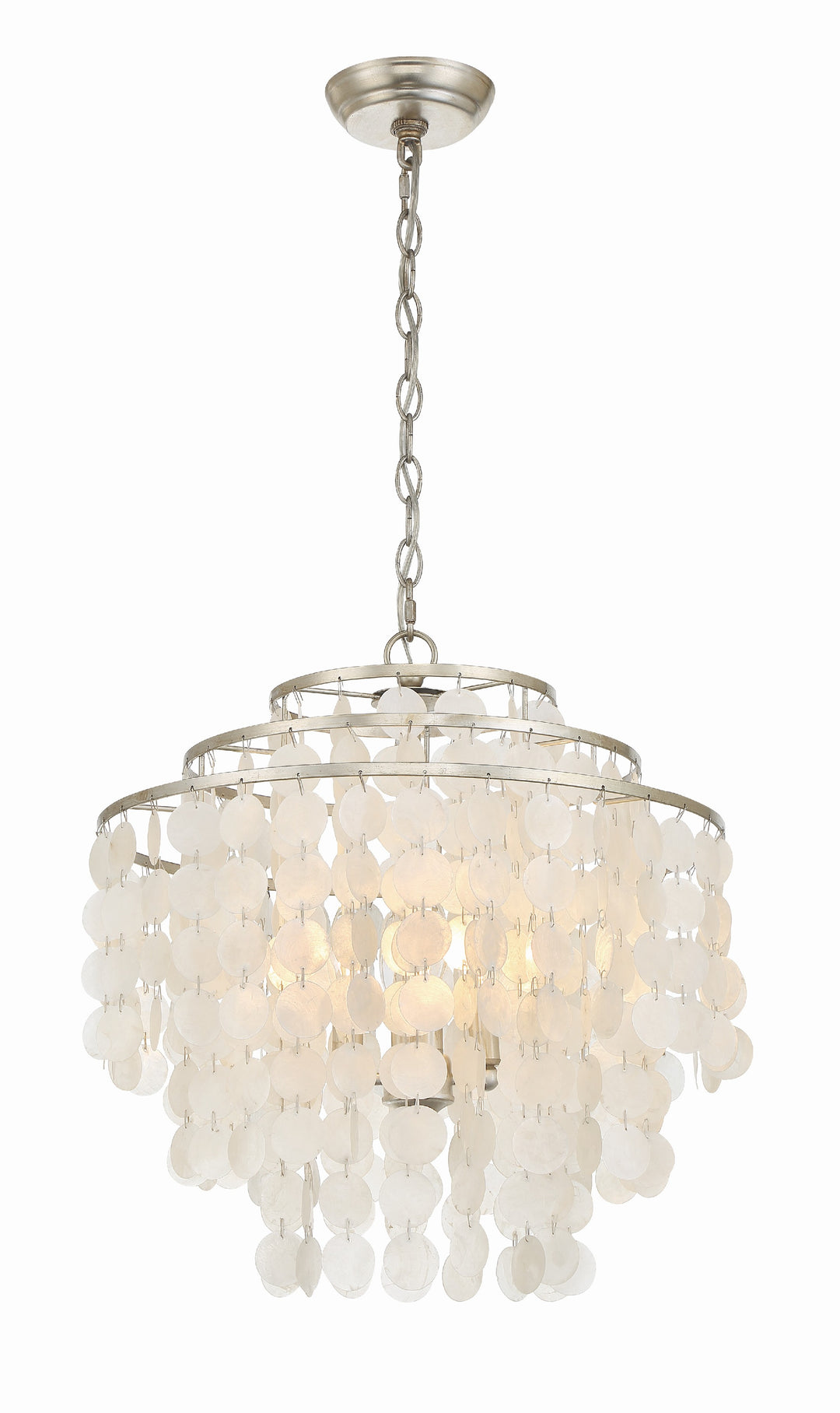Brielle 4 Light Antique Silver Chandelier