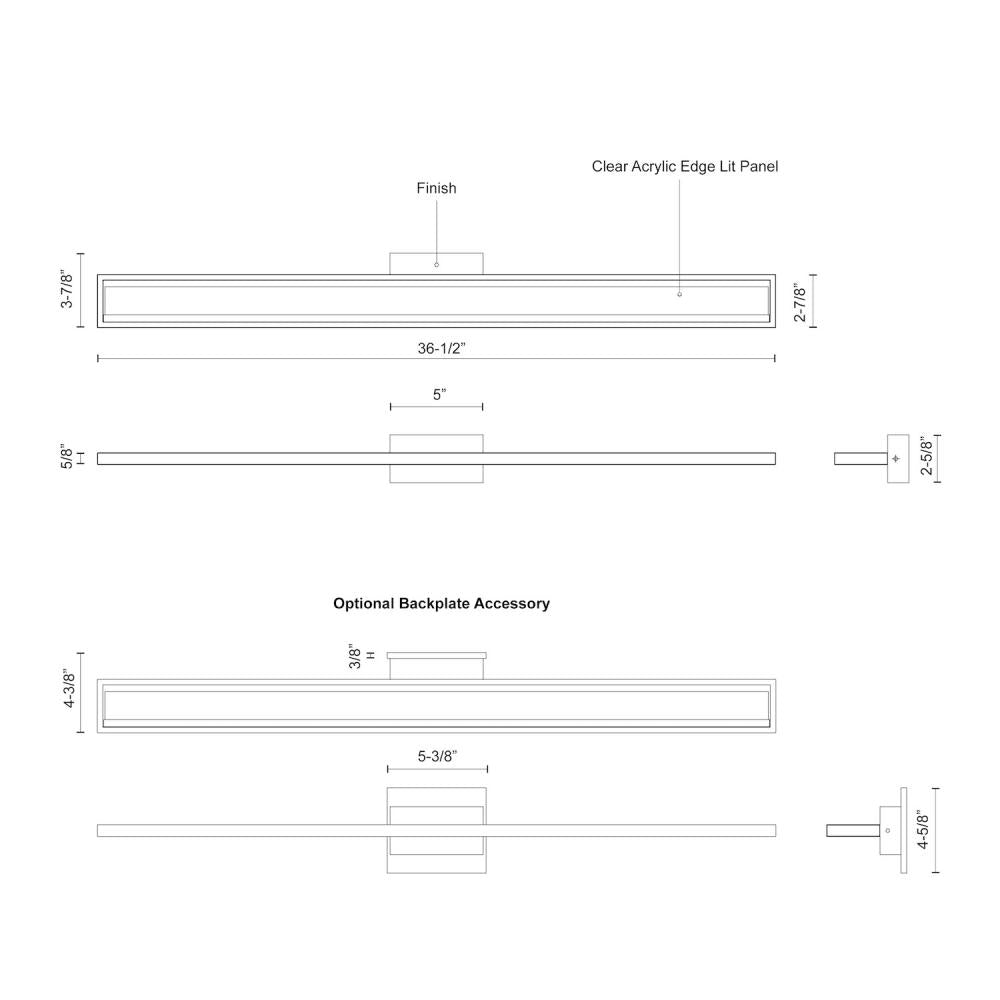 Brio 36-in Chrome LED Vanity