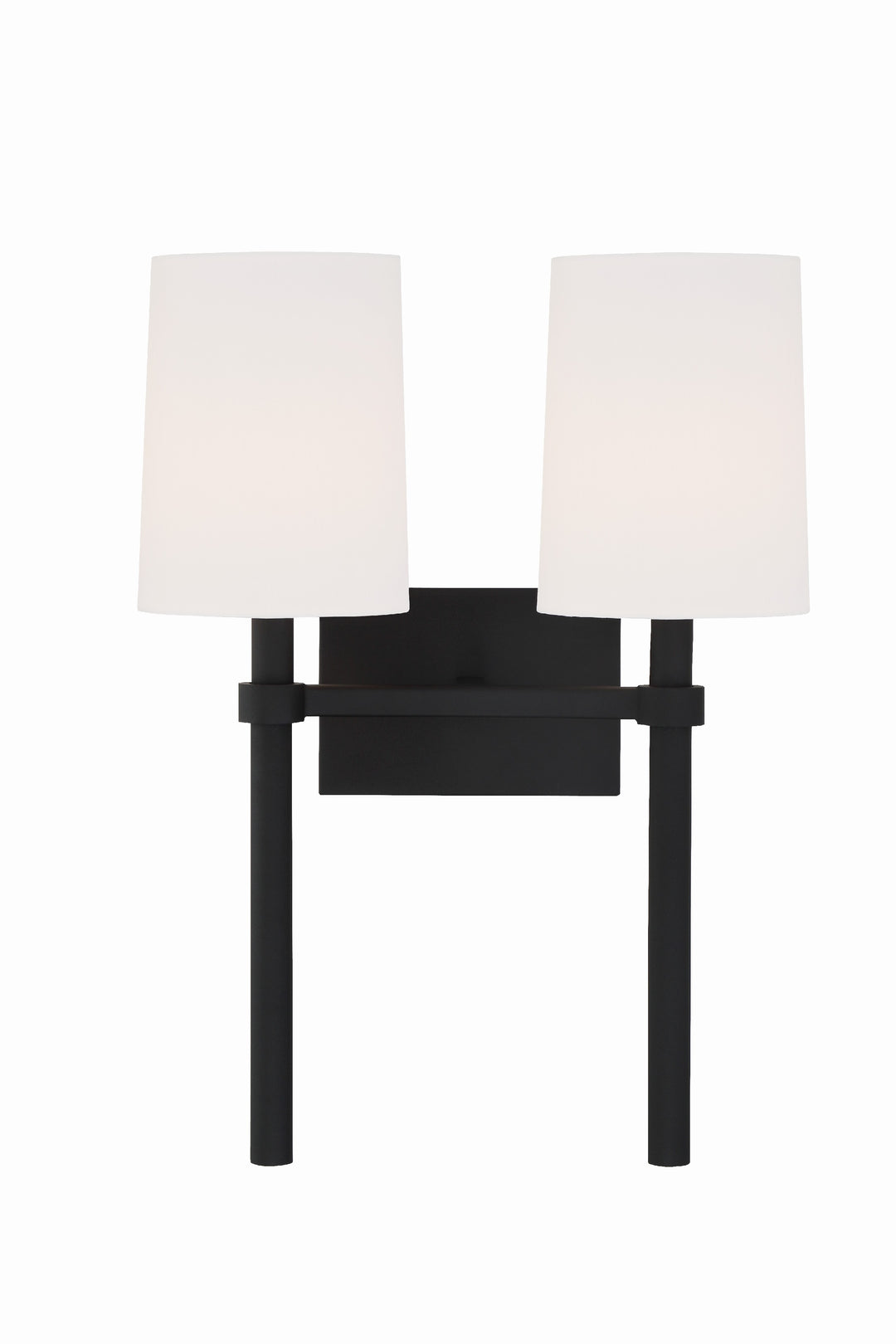 Bromley 2 Light Black Forged Sconce