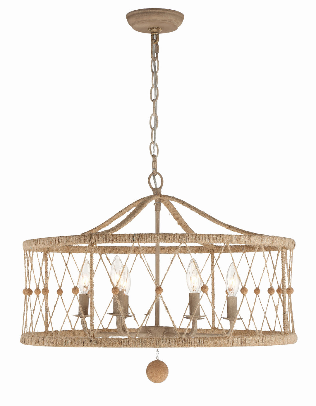 Brixton 6 Light Burnished Silver Chandelier