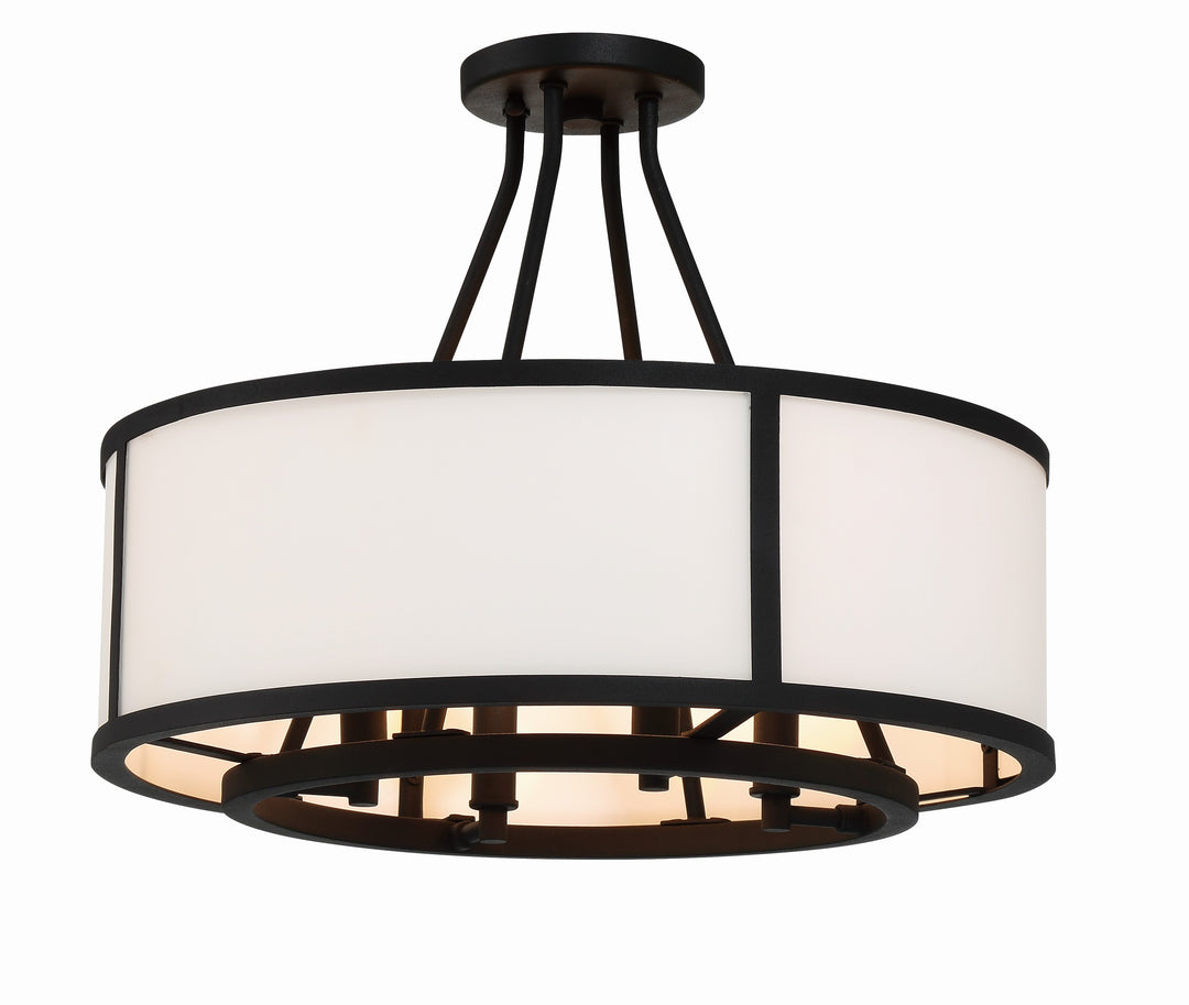 Bryant 4 Light Black Forged Semi Flush Mount