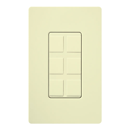 SIX PORT FRAME W/BLANKS CA ALMOND