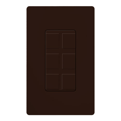 SIX PORT FRAME W/BLANKS CA BROWN