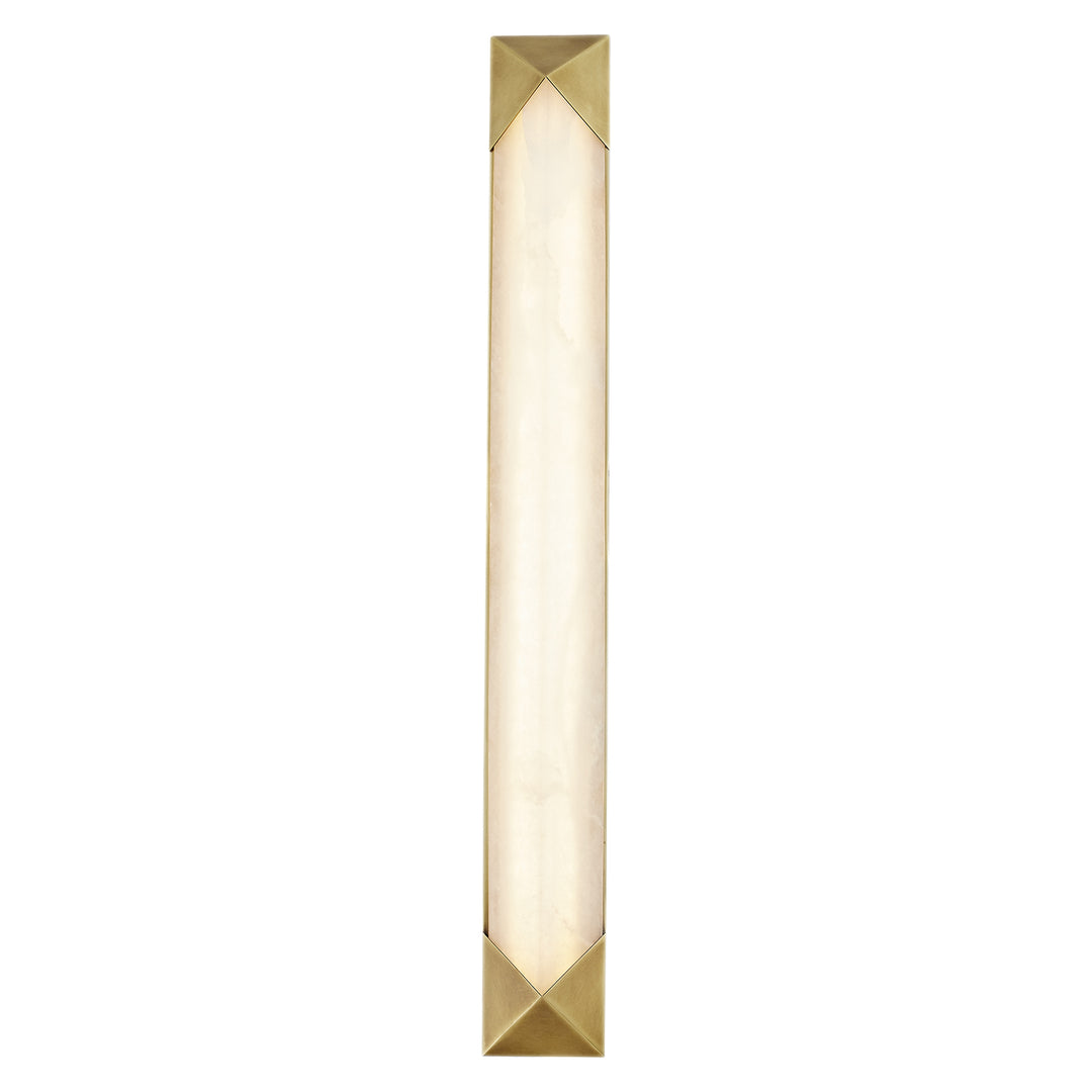 Caesar 25-in Vintage Brass/Alabaster LED Wall/Vanity