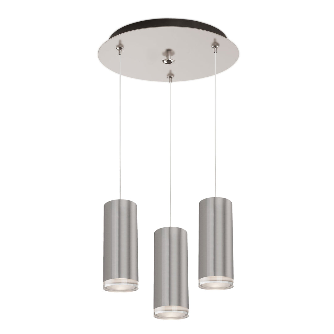 Cameo 11-in Brushed Nickel 3-Light Multi Pendant