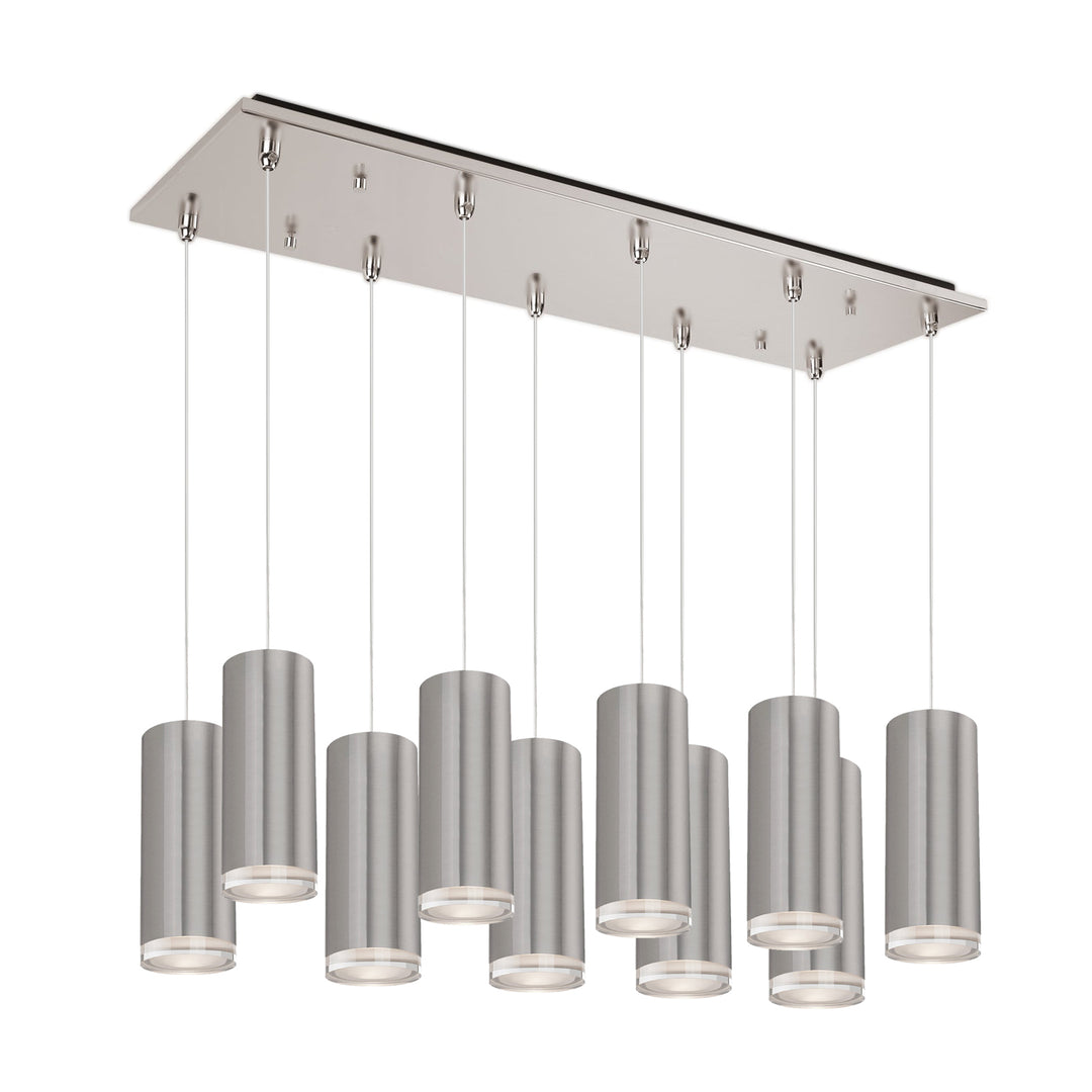 Cameo 27-in Brushed Nickel 10-Light Multi Pendant