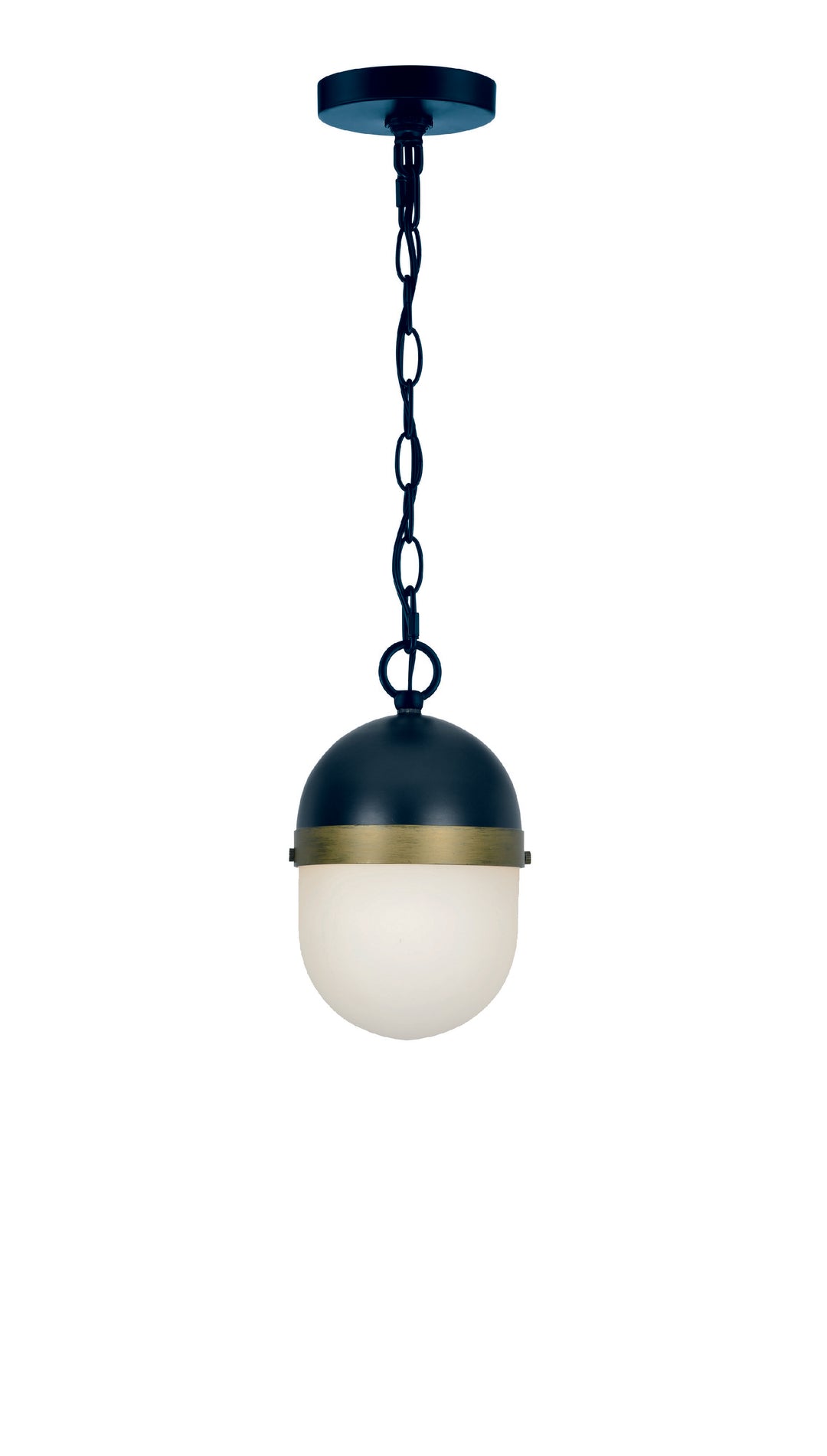 Brian Patrick Flynn Capsule 3 Light Matte Black + Textured Gold Outdoor Pendant
