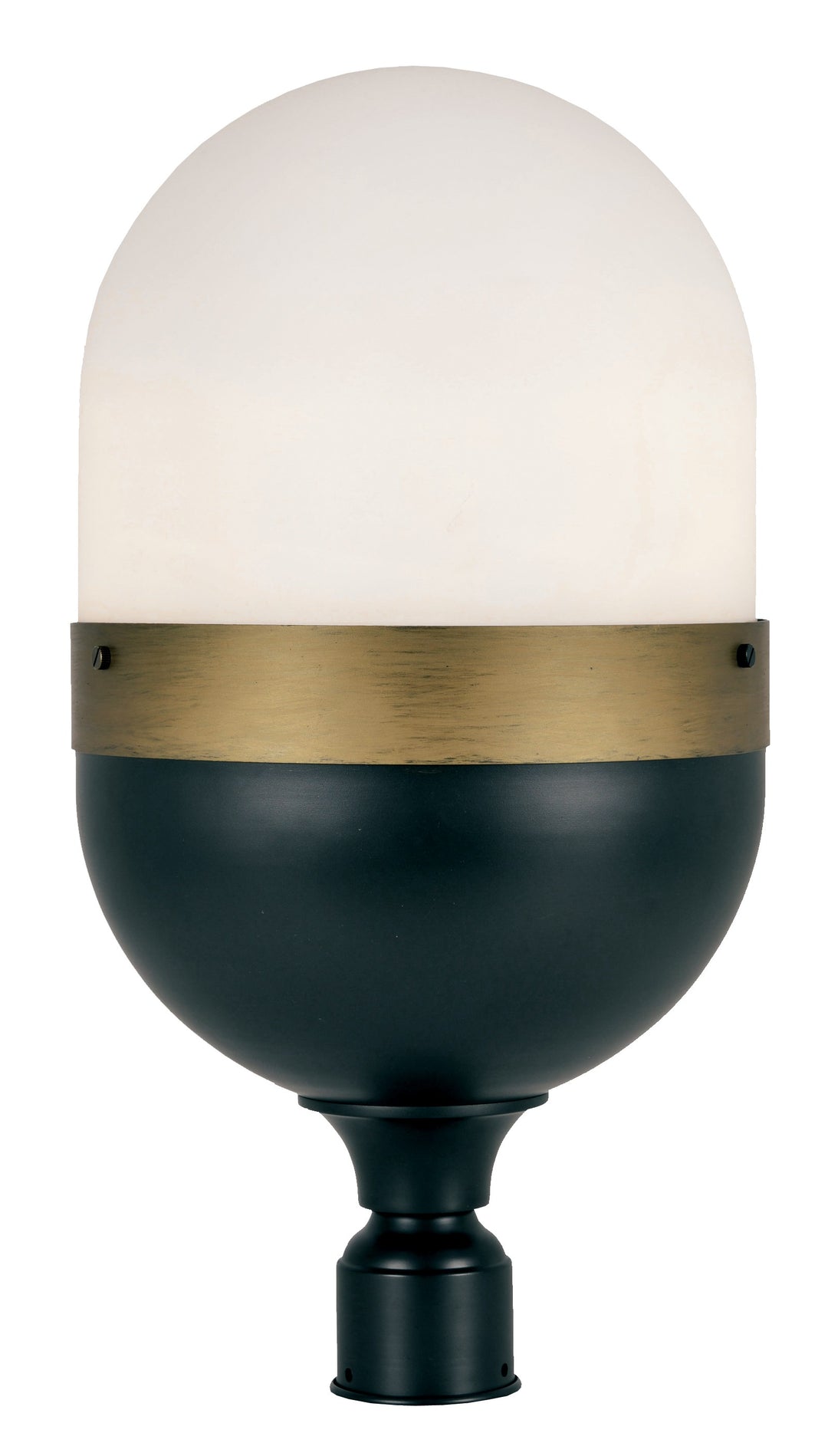 Brian Patrick Flynn Capsule 3 Light Matte Black + Textured Gold Outdoor Post