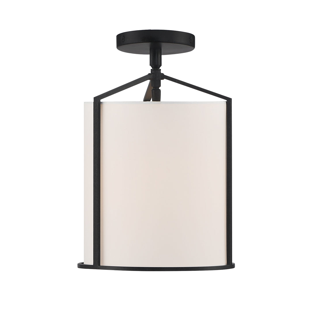 Carlyn 1 Light Black Semi Flush Mount