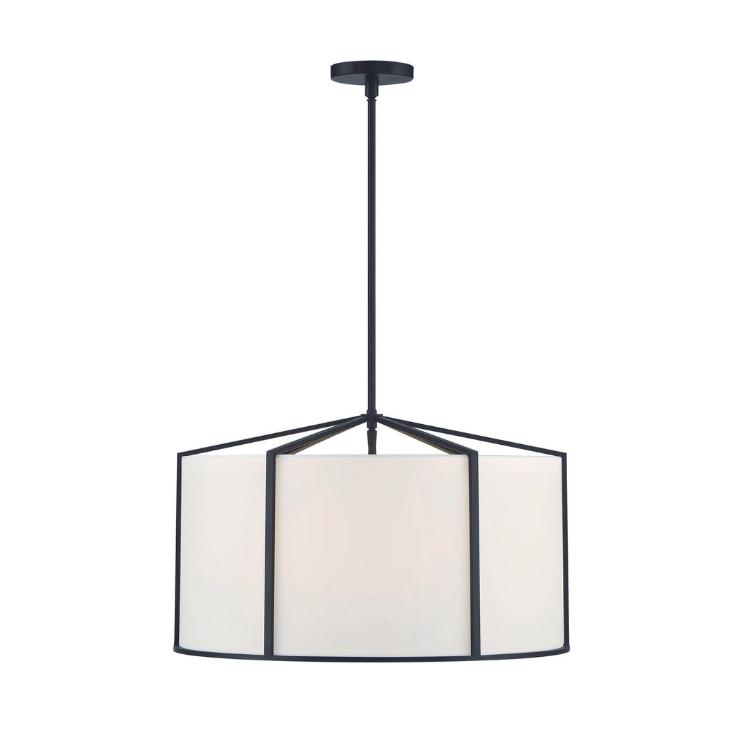Carlyn 6 Light Black Chandelier