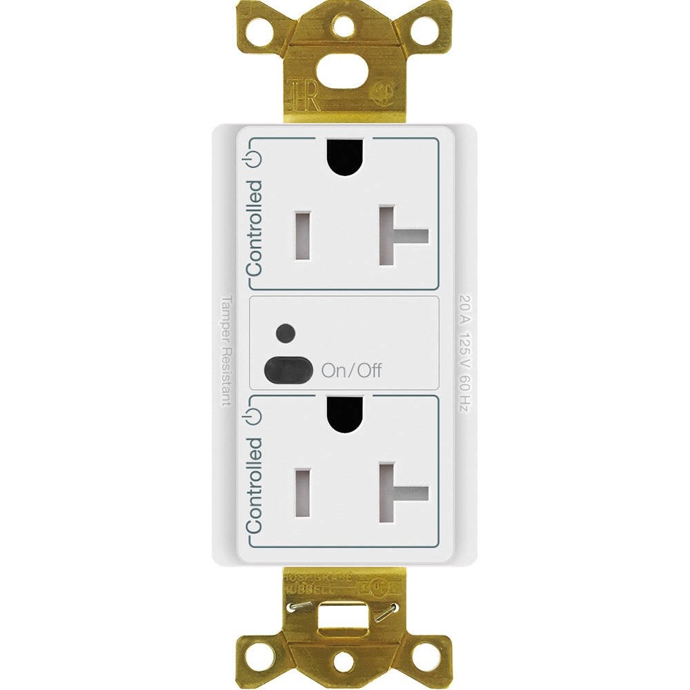 15A DUPLEX RF RECEPTACLE WHITE