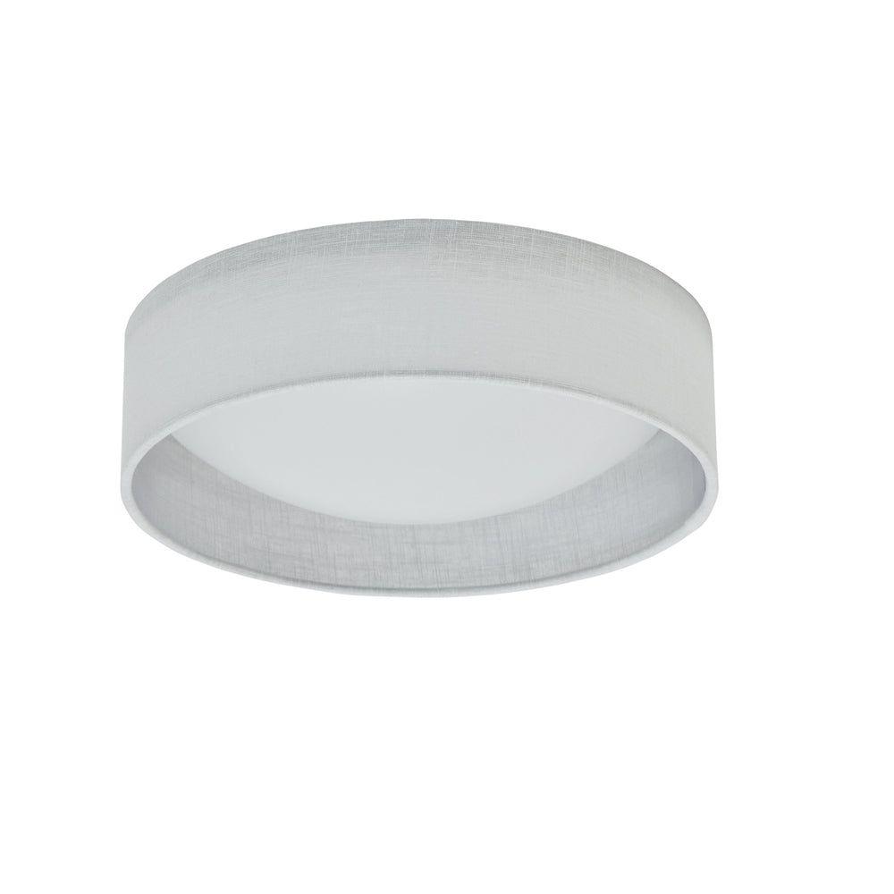 11" Flush Mount, White Shade