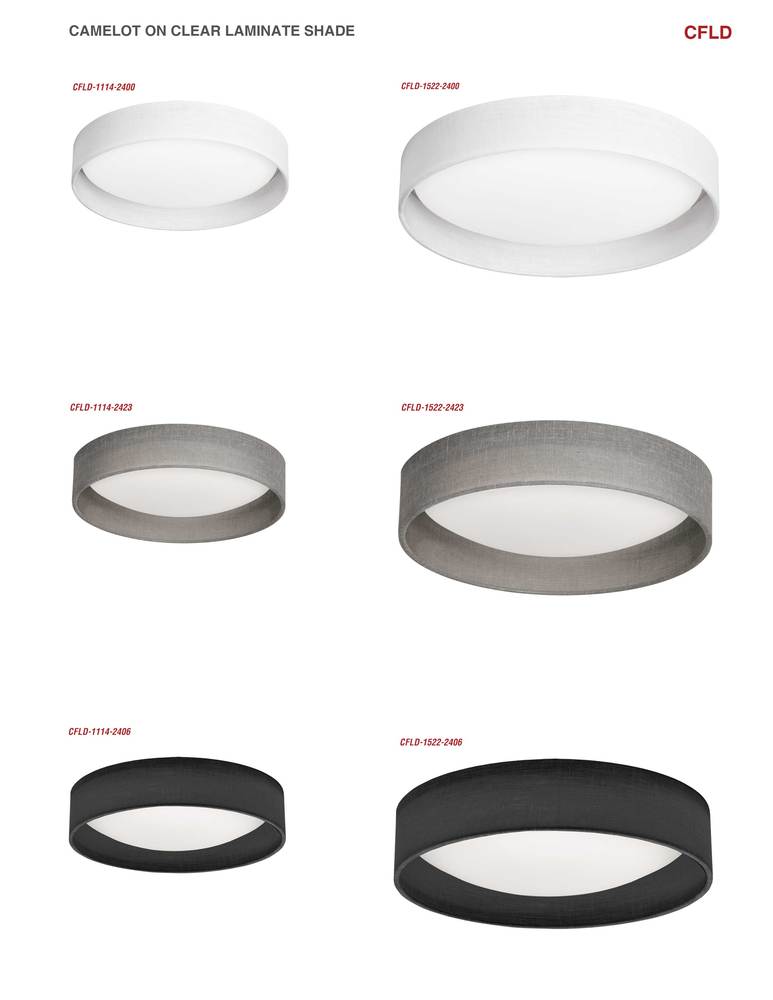 11" Flush Mount, BK/CLR shade
