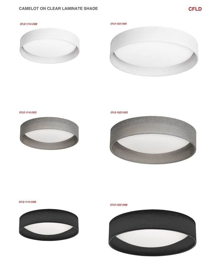11" Flush Mount, BK/CLR shade