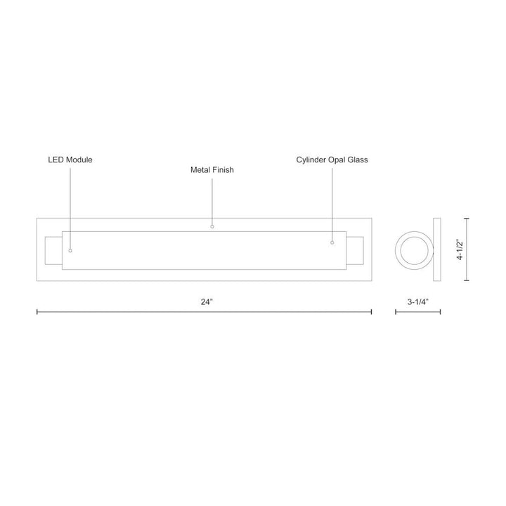 Charleston 24-in Chrome LED Vanity
