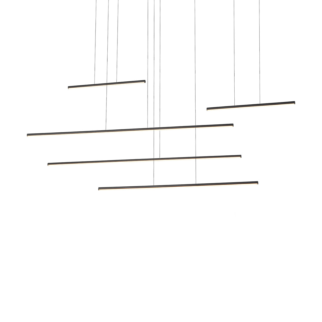 Chute Motion 60-in Black LED Multi Pendant