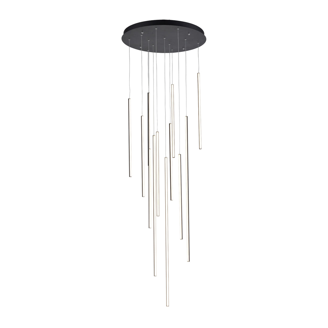 Chute 24-in Black LED Multi Pendant