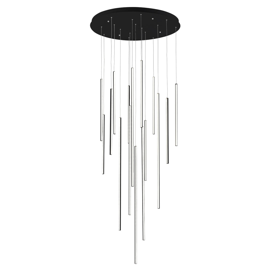 Chute 31-in Black LED Multi Pendant