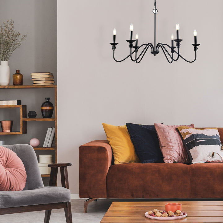 6LT Incandescent Chandelier, MB