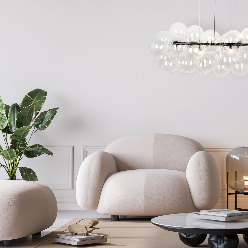 10LT Halogen Horiz Pendant, MB w/ Clear Glass
