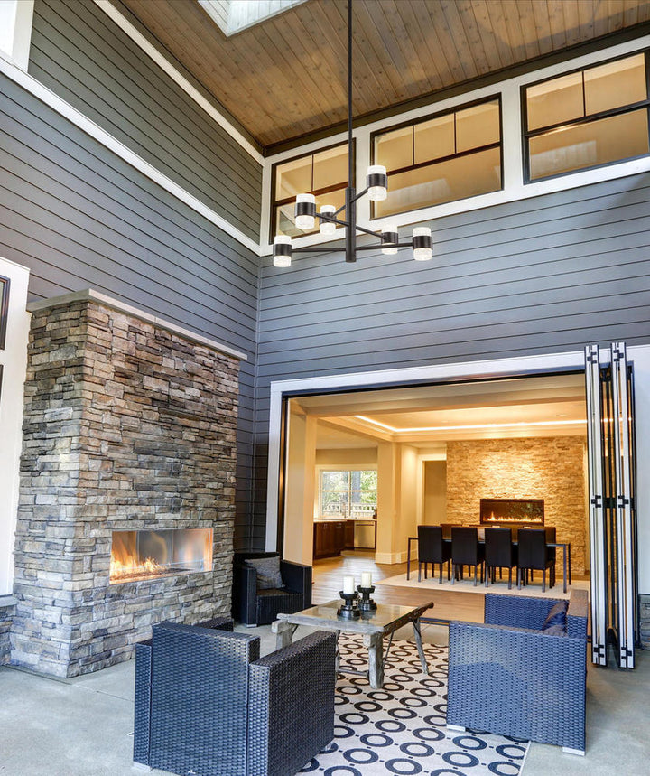 Copenhagen 24-in Black LED Exterior Pendant