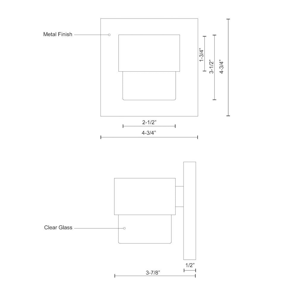 Copenhagen 5-in Black LED Exterior Wall Sconce