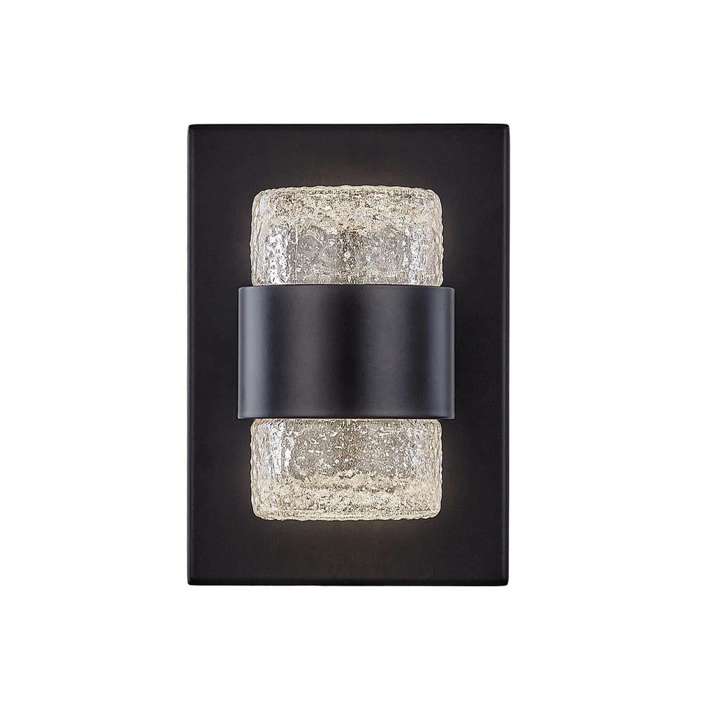 Copenhagen 8-in Black LED Exterior Wall Sconce