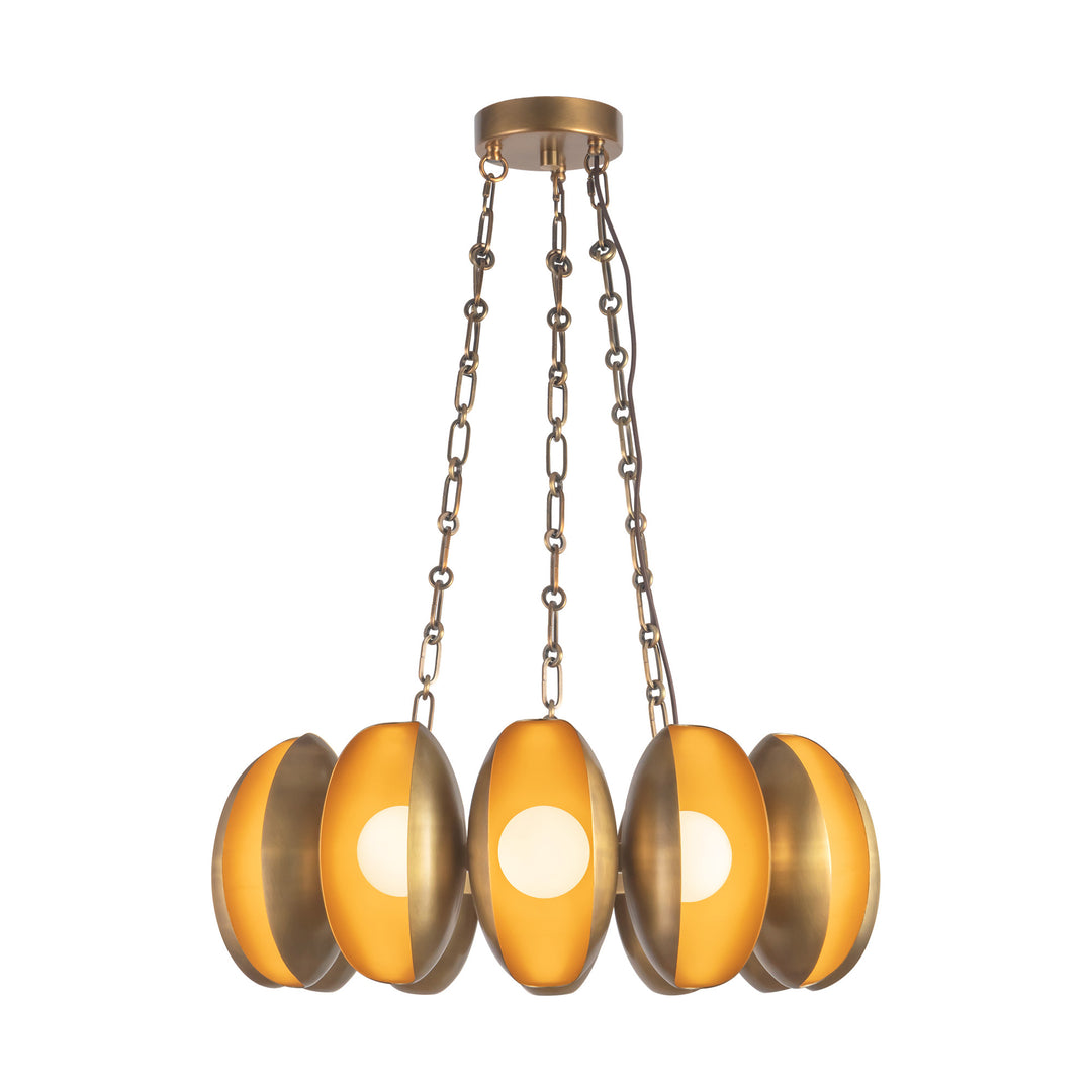 Cortez 25-in Brass dimmable LED Chandelier