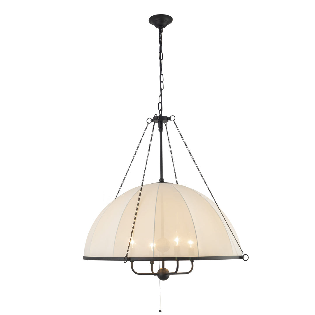 Crosby 33-in Matte Black Socket Chandelier
