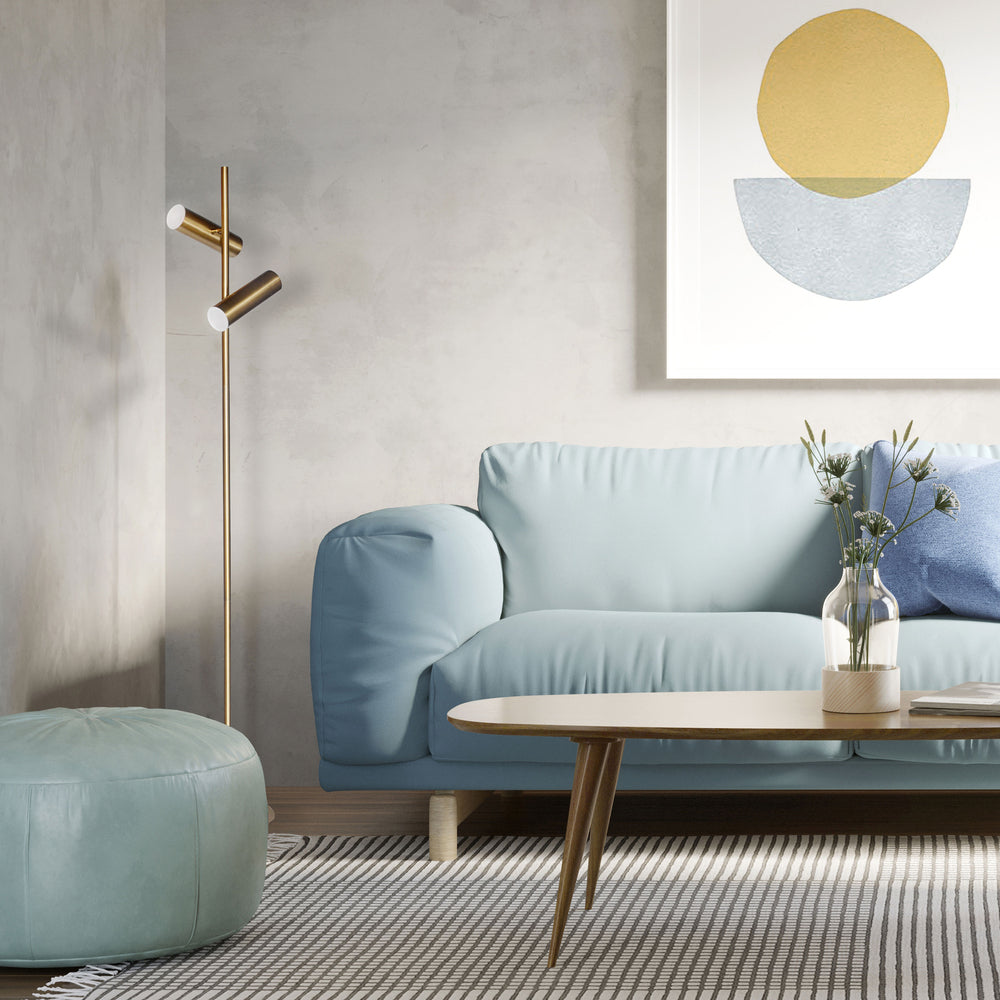 12W Floor Lamp,  AGB w/ FR Acrylic Diffuser