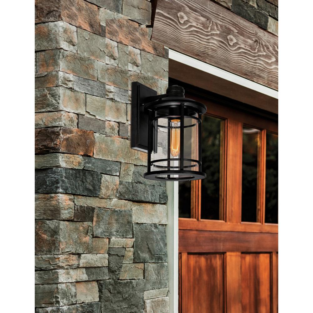 Belmont 1 Light Outdoor Black Wall Lantern