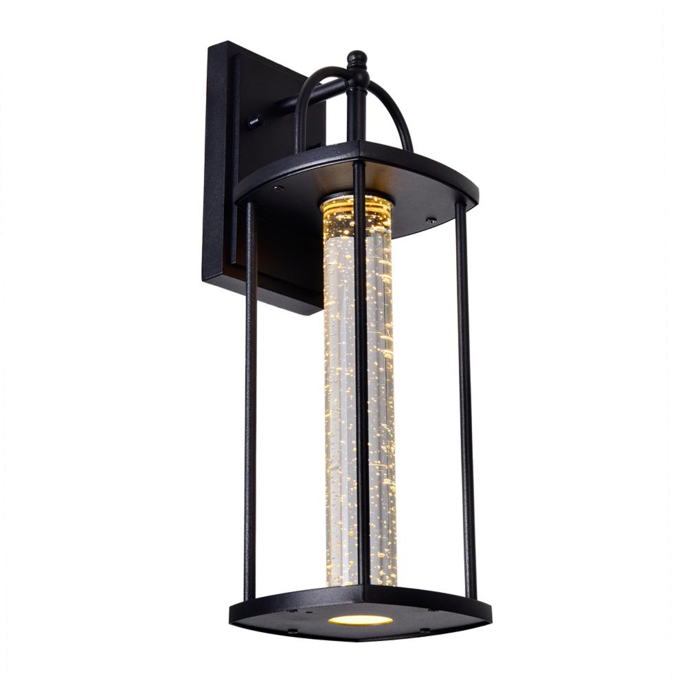 Greenwood LED Outdoor Black Wall Lantern