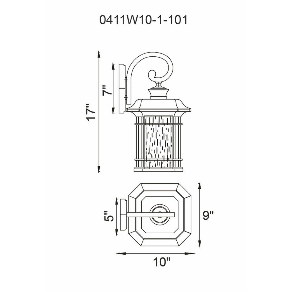 Blackburn 1 Light Outdoor Black Wall Lantern