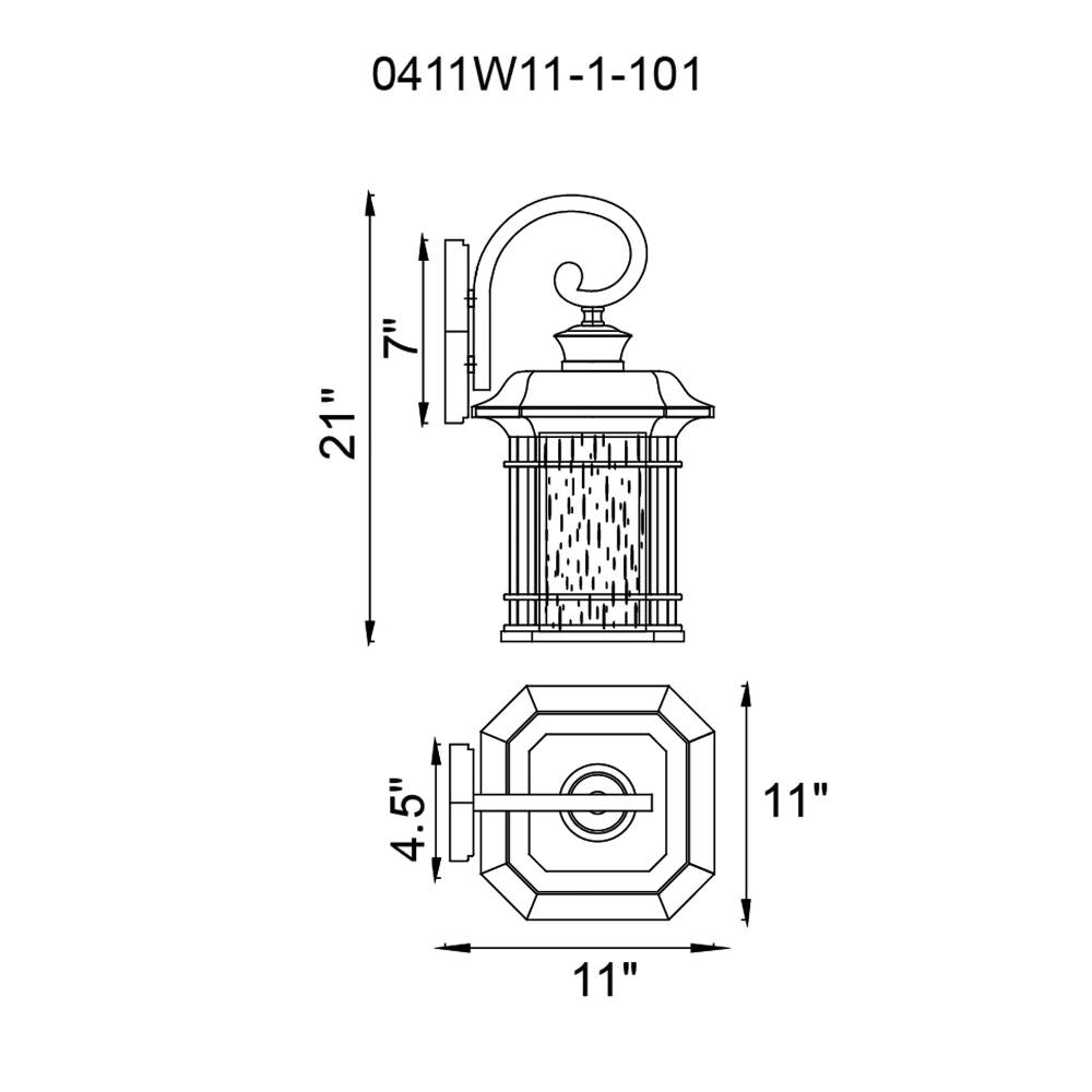Blackburn 1 Light Black Outdoor Wall Light