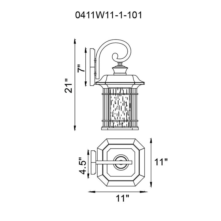 Blackburn 1 Light Black Outdoor Wall Light