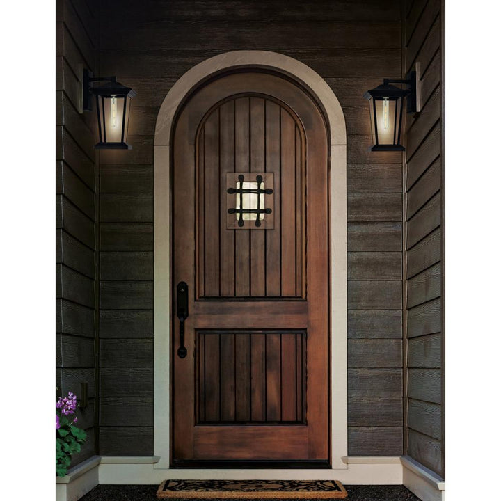 Leawood 1 Light Black Outdoor Wall Light