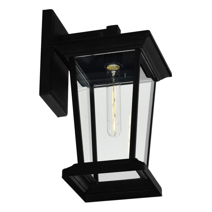 Leawood 1 Light Black Outdoor Wall Light