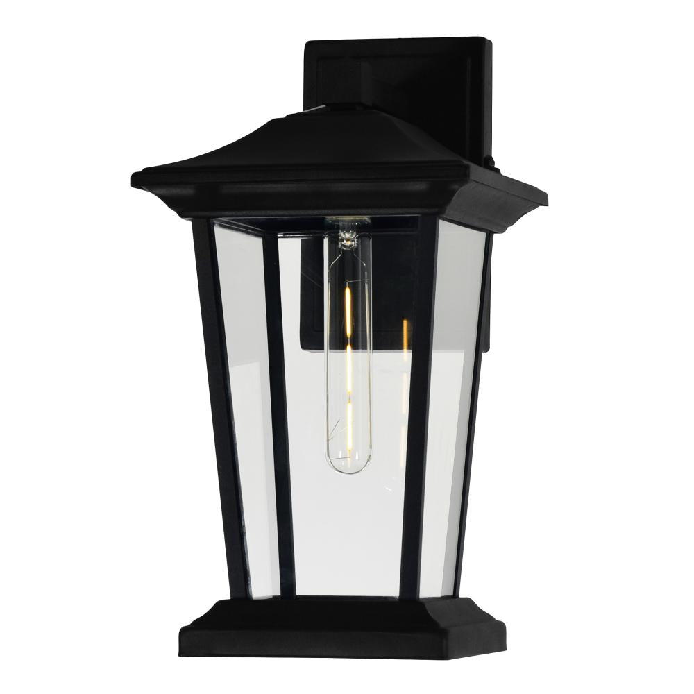 Leawood 1 Light Black Outdoor Wall Light