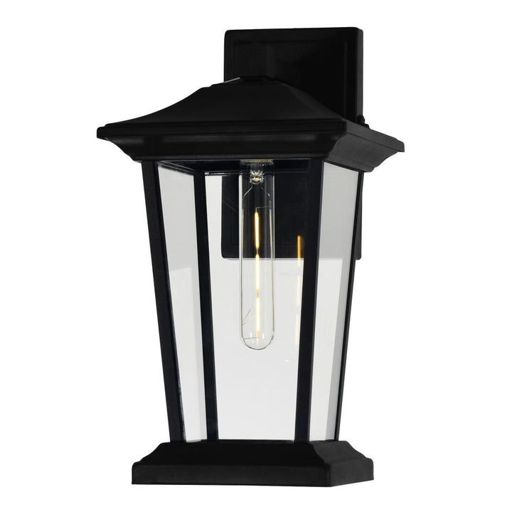 Leawood 1 Light Black Outdoor Wall Light