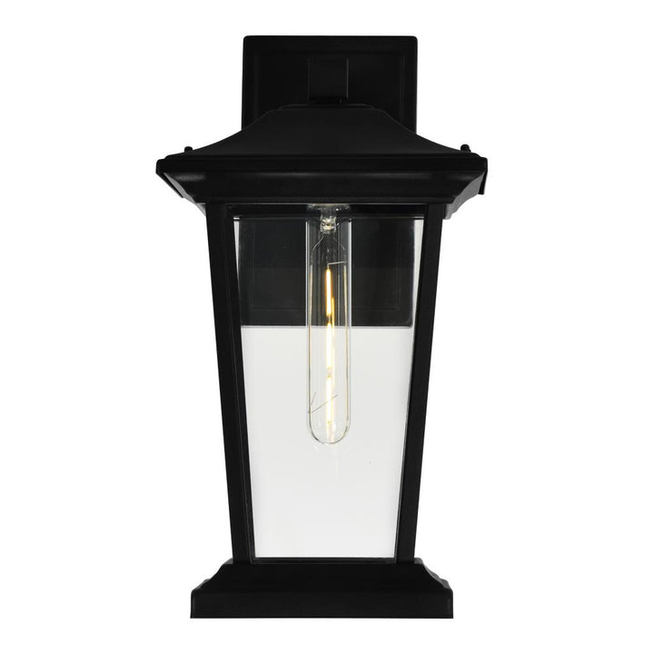 Leawood 1 Light Black Outdoor Wall Light