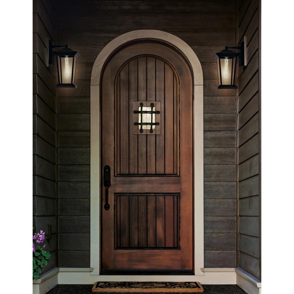 Leawood 1 Light Black Outdoor Wall Light