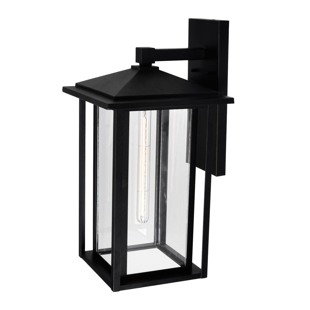 Crawford 1 Light Black Outdoor Wall Light