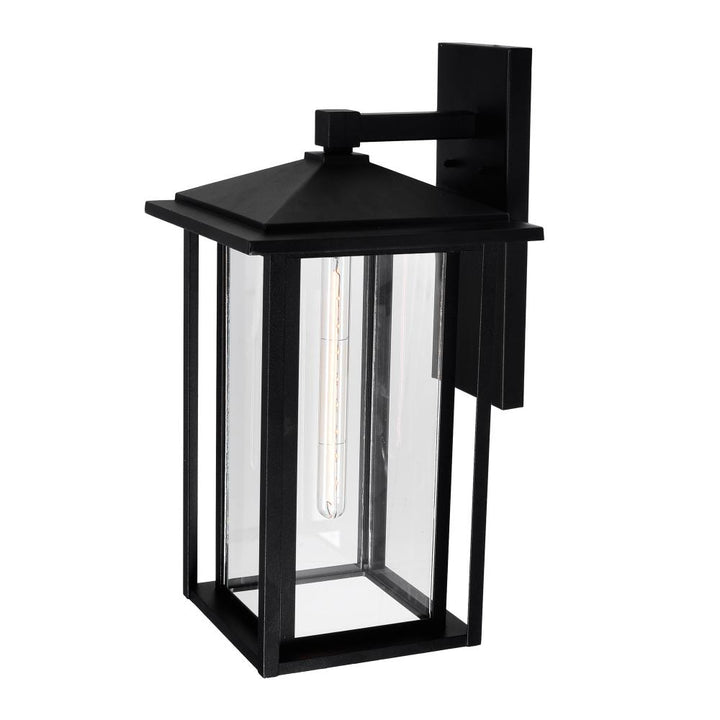 Crawford 1 Light Black Outdoor Wall Light