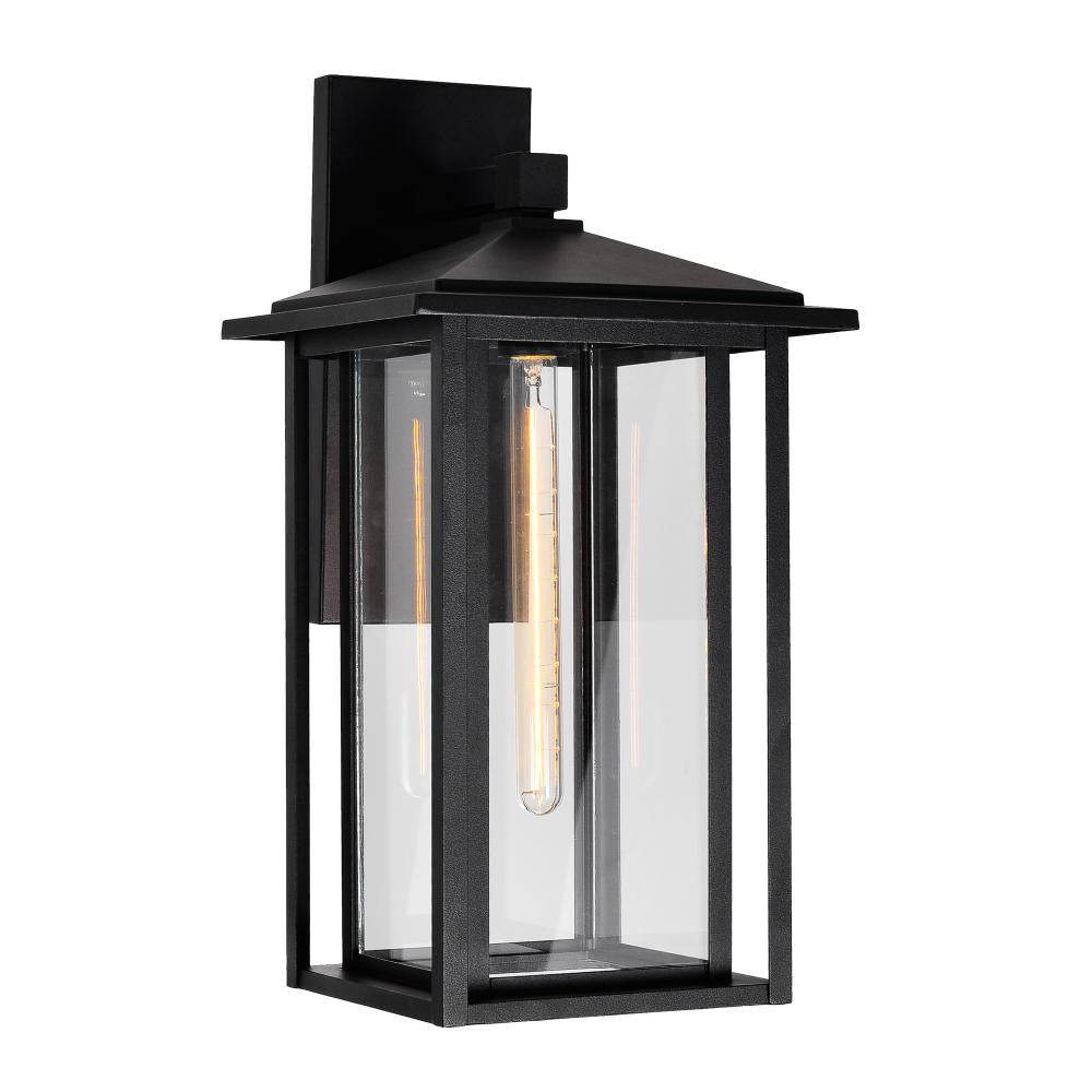 Crawford 1 Light Black Outdoor Wall Light