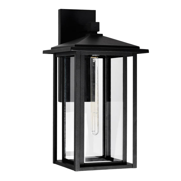 Crawford 1 Light Black Outdoor Wall Light